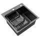 Кухонна мийка Kroner KRP Schwarze - 4545HM PVD (3.0/1.0 мм) (CV033856)