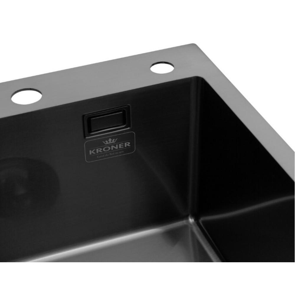 Кухонна мийка Kroner KRP Schwarze - 4545HM PVD (3.0/1.0 мм) (CV033856)