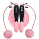 Скакалка для схуднення EasyFit TwinRope 2,8 м чорний-рожевий (EF-1909-BP)