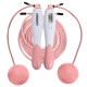 Скакалка без шнура EasyFit TwinRope со счетчиком 2,8 м белый-розовый (EF-1909-WP)