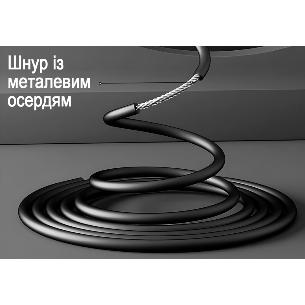 Швидкісна скакалка з лічильником EasyFit чорний-сірий (EF-1916-GY)