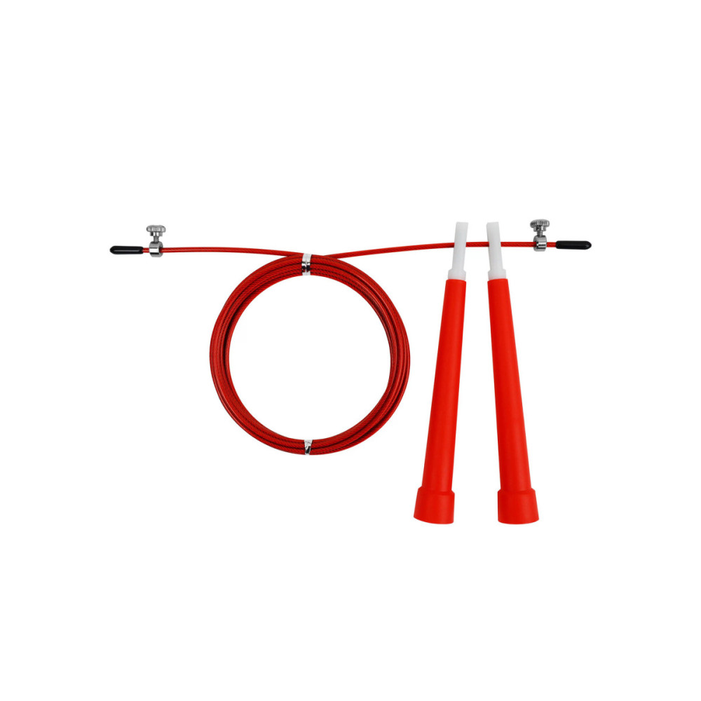 Швидкісна скакалка EasyFit Speed ​​Cable Rope 3 м зі сталевим тросом червона (EF-2039-R)
