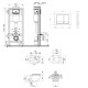 Набор Qtap Nest 4 в 1 подвесной унитаз Robin Ultra Quiet 490x365x325 + комплект установки QT1333046EUQW45143