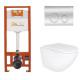 Набор Qtap Nest 4 в 1 подвесной унитаз Robin Ultra Quiet 490x365x325 + комплект установки QT1333046EUQW45146