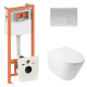 Набір Qtap Nest 4 в 1 підвісний унітаз Swan Ultra Quiet 485x360x320 + комплект інсталяції QT16335179W45152