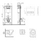 Набор Qtap Nest 4 в 1 подвесной унитаз Swan Ultra Quiet 485x360x320 + комплект установки QT16335179W45155