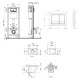 Набор Qtap Nest 4 в 1 подвесной унитаз Tern Ultra Quiet 490x365x325 + комплект установки QT1733052EUQW45157