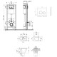 Набор Qtap Nest 4 в 1 подвесной унитаз Tern Ultra Quiet 490x365x325 + комплект установки QT1733052EUQW45158