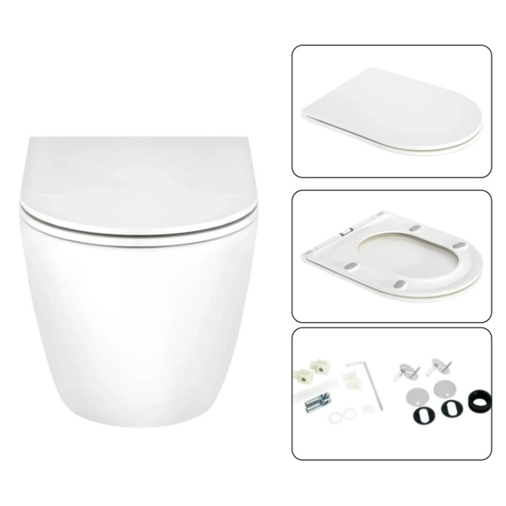 Набір Qtap Nest 4 в 1 підвісний унітаз Scorpio Ultra Quiet 520x365x365 + комплект інсталяції QT1433053EUQW45164