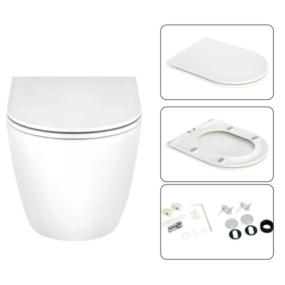 Набір Qtap Nest 4 в 1 підвісний унітаз Scorpio Ultra Quiet 520x365x365 + комплект інсталяції QT1433053EUQW45166