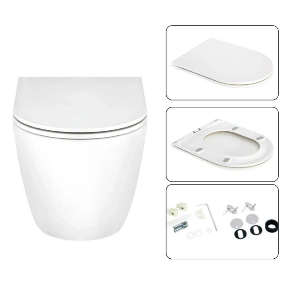 Набір Qtap Nest 4 в 1 підвісний унітаз Scorpio Ultra Quiet 520x365x365 + комплект інсталяції QT1433053EUQW45168