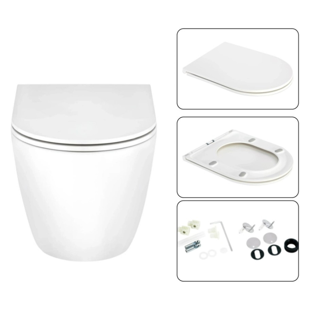 Набір Qtap Nest 4 в 1 підвісний унітаз Scorpio Ultra Quiet 520x365x365 + комплект інсталяції QT1433053EUQW45169