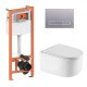 Набор Qtap Nest 4 в 1 подвесной унитаз Taurus Ultra Quiet 490x360x380 + комплект установки QT2433084EUQW46147