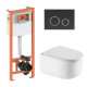 Набор Qtap Nest 4 в 1 подвесной унитаз Taurus Ultra Quiet 490x360x380 + комплект установки QT2433084EUQW46154