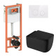 Набор Qtap Nest 4 в 1 подвесной унитаз Gemini Ultra Quiet 530х365х373 + комплект установки QT2533076EUQMB46168
