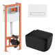 Набор Qtap Nest 4 в 1 подвесной унитаз Gemini Ultra Quiet 530х365х373 + комплект установки QT2533076EUQMB46171