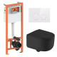 Набор Qtap Nest 4 в 1 подвесной унитаз Taurus Ultra Quiet 490x360x380 + комплект установки QT2433084EUQMB46178