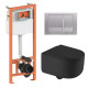 Набор Qtap Nest 4 в 1 подвесной унитаз Taurus Ultra Quiet 490x360x380 + комплект установки QT2433084EUQMB46182
