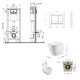Набор Qtap Nest 4 в 1 подвесной унитаз Robin Ultra Quiet 520x365x365 + комплект установки QT13332381AW47499