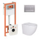 Набор Qtap Nest 4 в 1 подвесной унитаз Robin Ultra Quiet 520x365x365 + комплект установки QT13332381AW47499