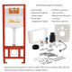 Набор Qtap Nest 4 в 1 подвесной унитаз Robin Ultra Quiet 520x365x365 + комплект инсталляции QT13332381AW47500