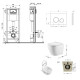 Набор Qtap Nest 4 в 1 подвесной унитаз Robin Ultra Quiet 520x365x365 + комплект инсталляции QT13332381AW47500