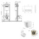 Набор Qtap Nest 4 в 1 подвесной унитаз Robin Ultra Quiet 520x365x365 + комплект установки QT13332381AW47503