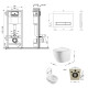 Набор Qtap Nest 4 в 1 подвесной унитаз Robin Ultra Quiet 520x365x365 + комплект установки QT13332381AW47505