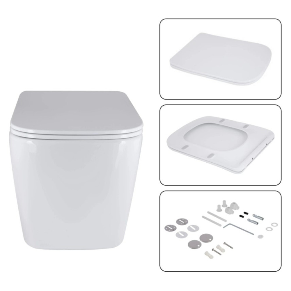 Набір Qtap Nest 4 в 1 підвісний унітаз Tern Ultra Quiet 525x345x360 + комплект інсталяції QT17332303AW47506