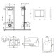 Набор Qtap Nest 4 в 1 подвесной унитаз Tern Ultra Quiet 525x345x360 + комплект установки QT17332303AW47507