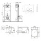 Набор Qtap Nest 4 в 1 подвесной унитаз Tern Ultra Quiet 525x345x360 + комплект установки QT17332303AW47508