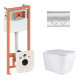 Набор Qtap Nest 4 в 1 подвесной унитаз Tern Ultra Quiet 525x345x360 + комплект установки QT17332303AW47508