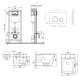 Набор Qtap Nest 4 в 1 подвесной унитаз Tern Ultra Quiet 525x345x360 + комплект установки QT17332303AW47509