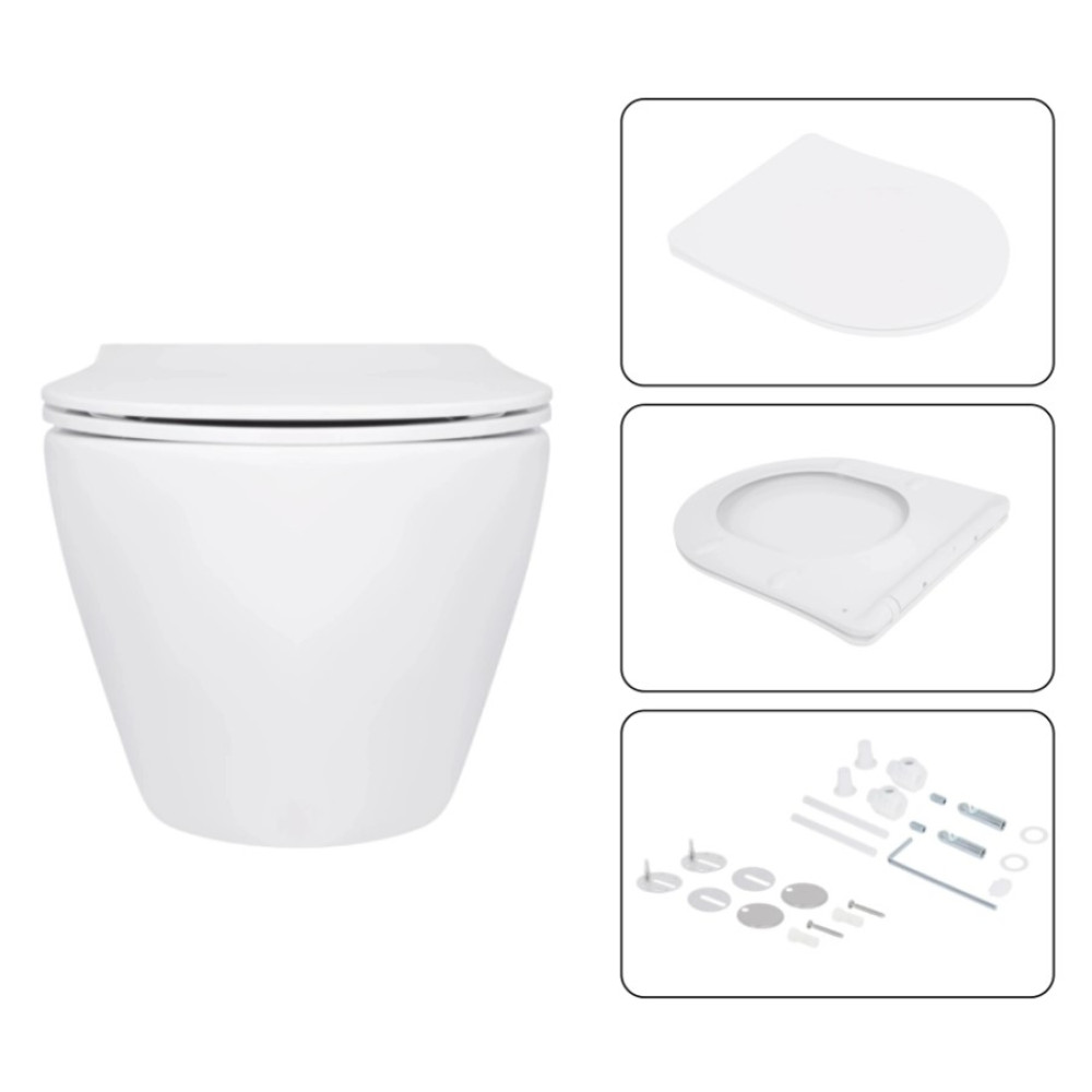 Набор Qtap Nest 4 в 1 подвесной унитаз Jay Ultra Quiet 520x360x320 + комплект установки QT07335175W48180