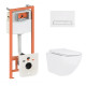 Набор Qtap Nest 4 в 1 подвесной унитаз Jay Ultra Quiet 520x360x320 + комплект установки QT07335175W48180