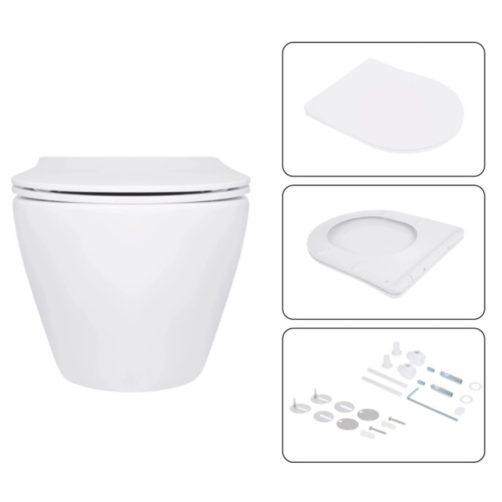 Набір Qtap Nest 4 в 1 підвісний унітаз Jay Ultra Quiet 520x360x320 + комплект інсталяції QT07335175W48186