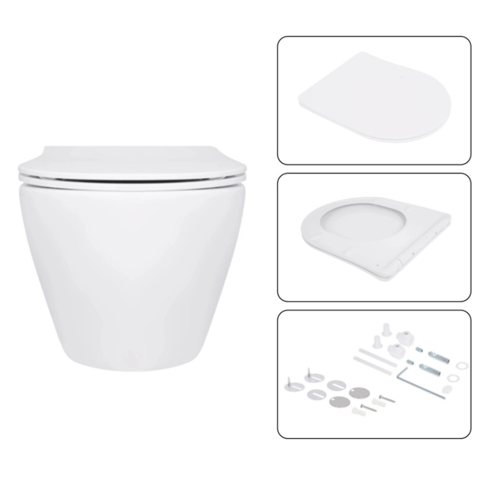 Набір Qtap Nest 4 в 1 підвісний унітаз Jay Ultra Quiet 520x360x320 + комплект інсталяції QT07335175W48189