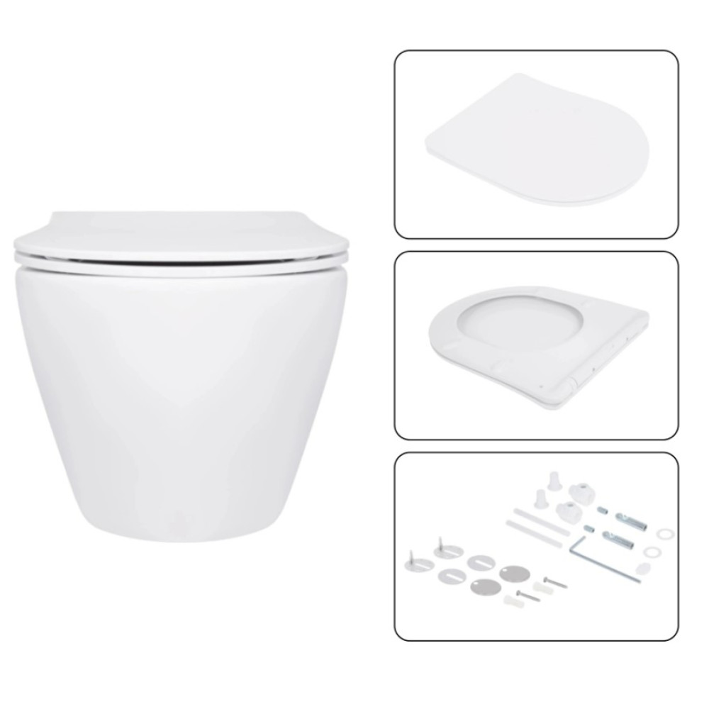 Набір Qtap Nest 4 в 1 для підвісний унітаз Jay Ultra Quiet 520x360x320 + комплект інсталяції QT07335175W48192