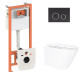 Набор Qtap Nest 4 в 1 подвесной унитаз Swan Ultra Quiet 520x360x320 + комплект установки QT16335180W48194