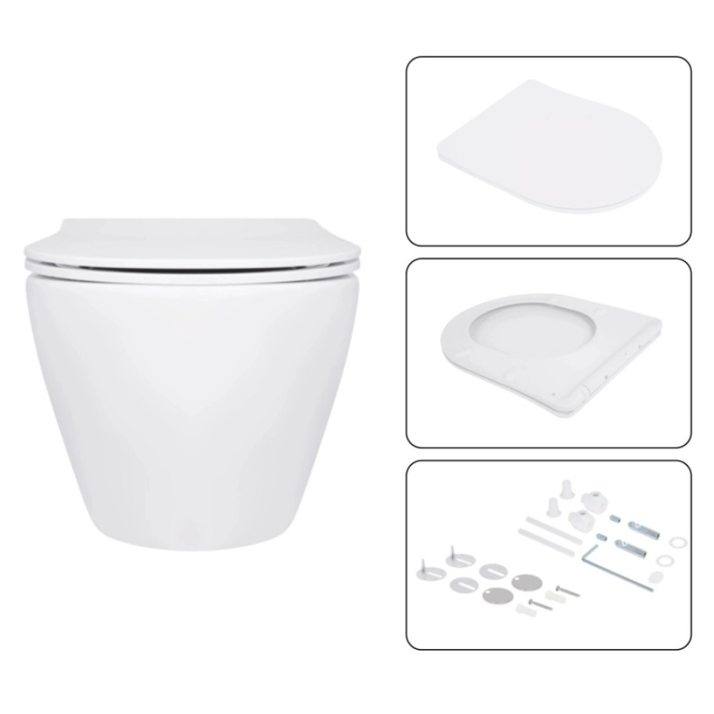 Набір Qtap Nest 4 в 1 підвісний унітаз Jay Ultra Quiet 520x360x320 + комплект інсталяції QT07335175W48195