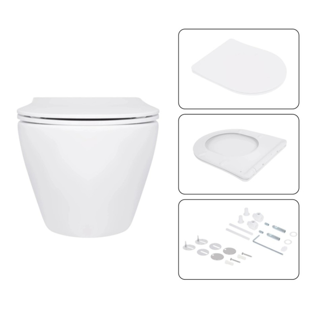Набор Qtap Nest 4 в 1 подвесной унитаз Jay Ultra Quiet 520x360x320 + комплект установки QT07335175W48198