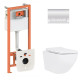 Набор Qtap Nest 4 в 1 подвесной унитаз Jay Ultra Quiet 520x360x320 + комплект установки QT07335175W48198