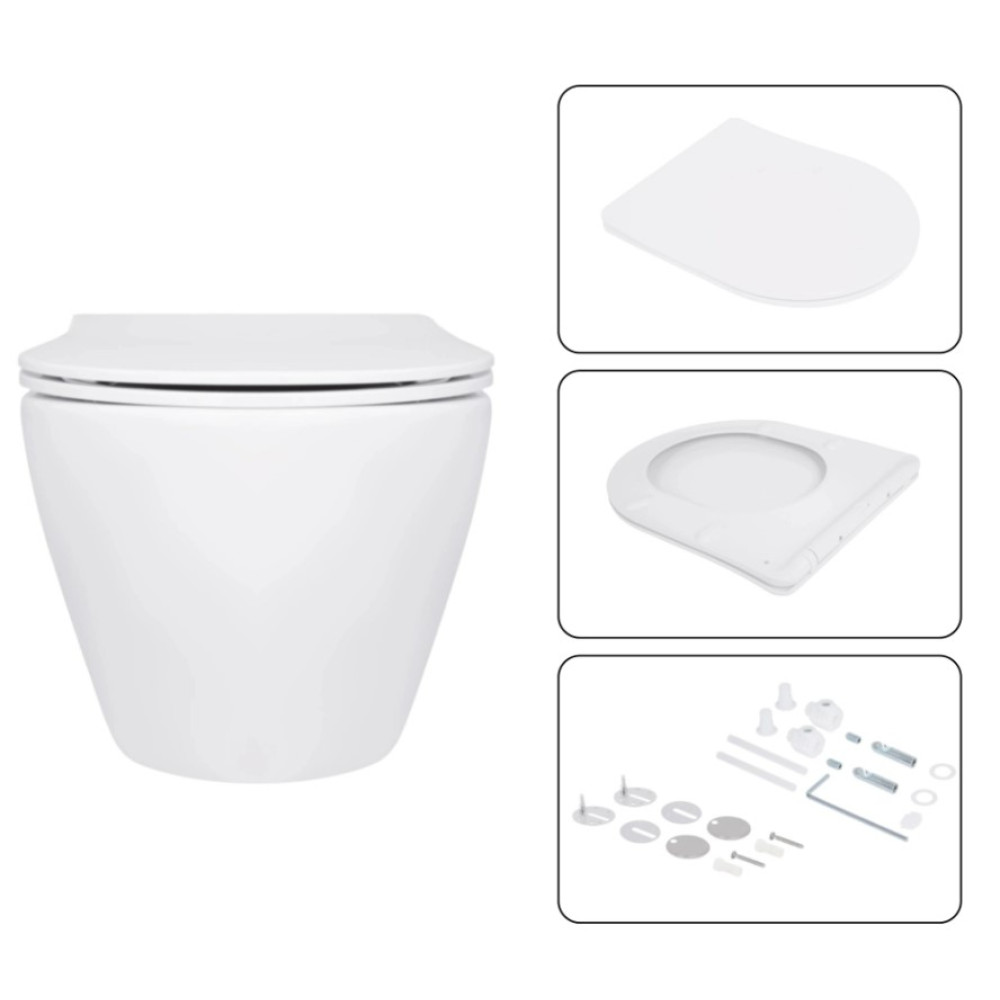 Набор Qtap Nest 4 в 1 подвесной унитаз Jay Ultra Quiet 520x360x320 + комплект установки QT07335175W48204