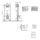Набор Qtap Nest 4 в 1 подвесной унитаз Jay Ultra Quiet 520x360x320 + комплект установки QT07335175W48204