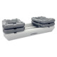 Степ платформа для аэробики и фитнеса EasyFit EF-0542 3 уровня Серая (EF-0542)