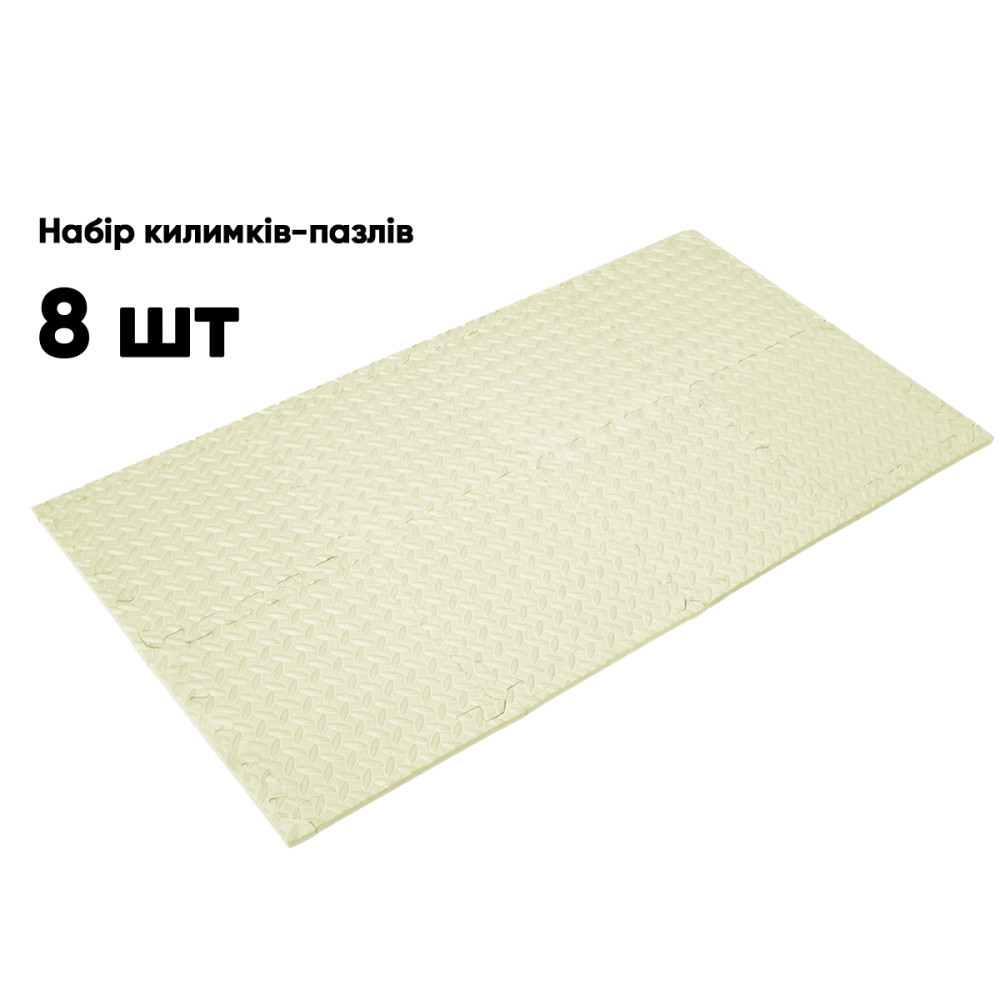 Мат-пазл EasyFit SwallowTail EVA 120х60х1 см татамі ластівчин хвіст Білий (EF-1950-30-W)