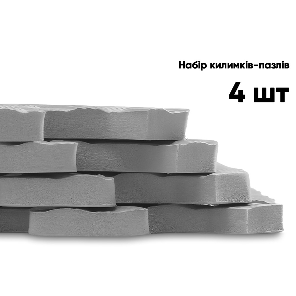 Мат-пазл EasyFit SwallowTail EVA 120х120х1 см татами ласточкин хвост Серый (EF-1950-GY)