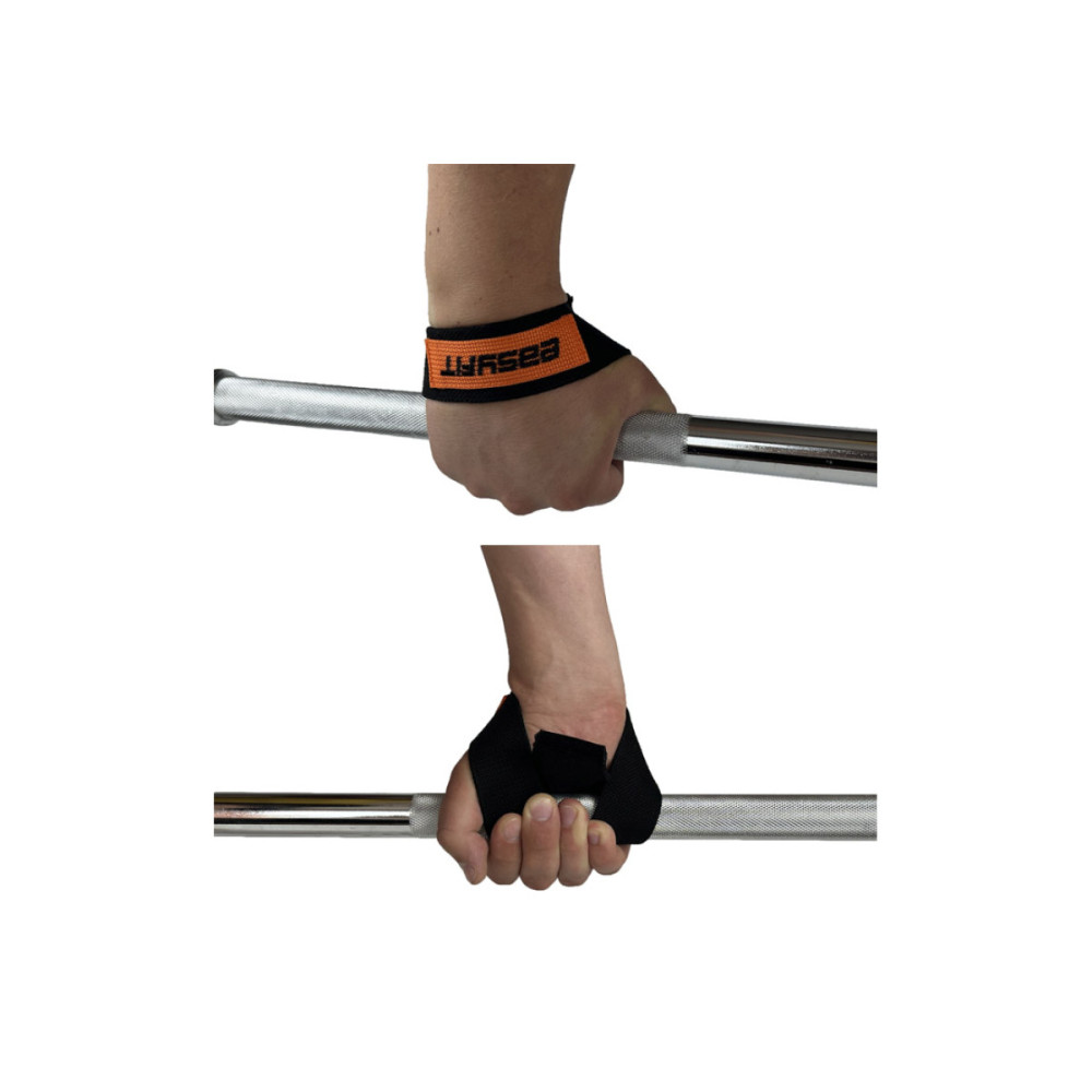 Лямки атлетичні EasyFit Delta для тягової тяги чорні (EF-0040)