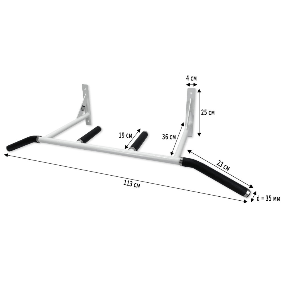 Турник на стену EasyFit ChinUP белый (EF-1050-BW)