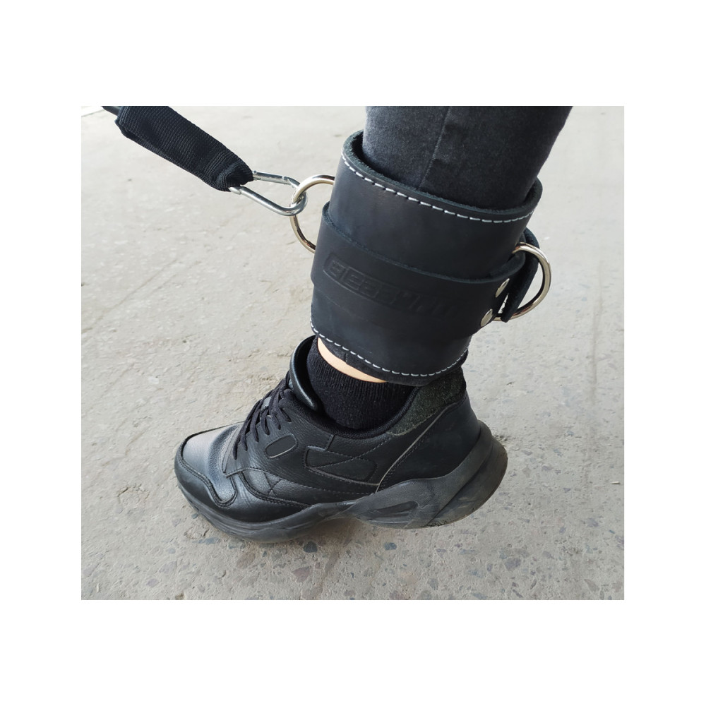 Манжета EasyFit F10 для тяги на тренажері (шкіра) (EF-LGSTR-F10)